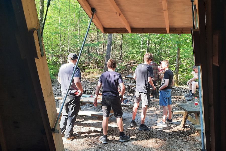 Træ tipi på Friluftscenter Sletten